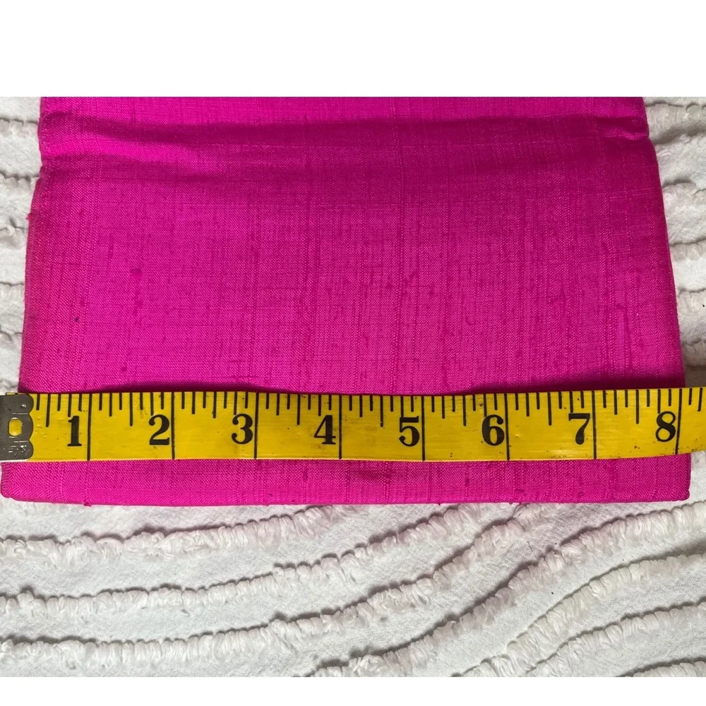 Vtg Audrey Talbott California Hot Pink Silk Clutch Kisslock Mid-Century handbag